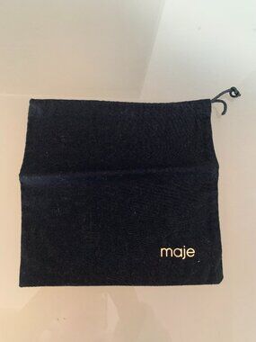 BNWT MAJE SMALL DUSTBAG BLACK 100% COTTON